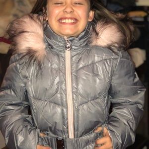 Michael Kors girls coat with detachable hood.